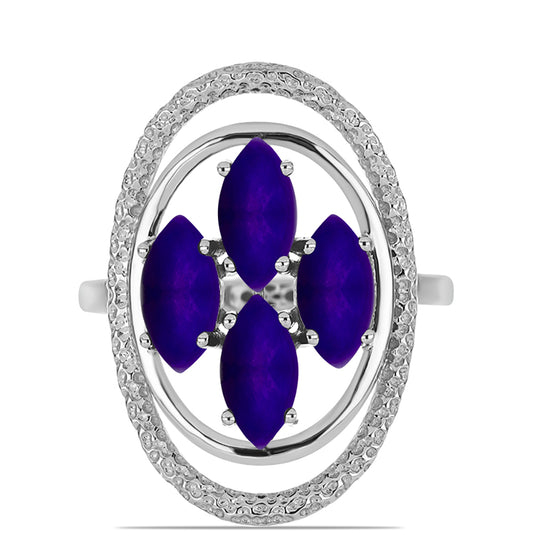 Anillo de Plata con Jade Púrpura