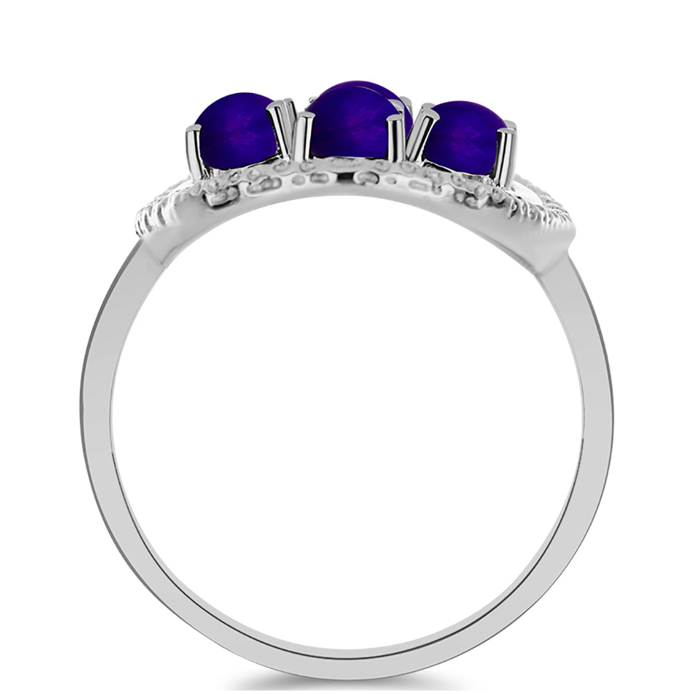 Anillo de Plata con Jade Púrpura