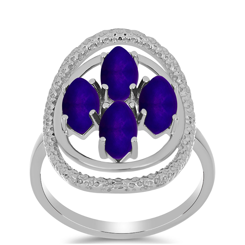 Anillo de Plata con Jade Púrpura