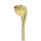 Anillo de Plata Bañada en Oro con Zafiro Arco Iris Rosebery y Topacio Blanco