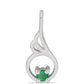 Colgante de Plata con Esmeralda de Brasil