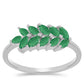 Anillo de Plata con Esmeralda de Brasil