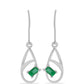 Pendientes de Plata con Esmeralda de Brasil