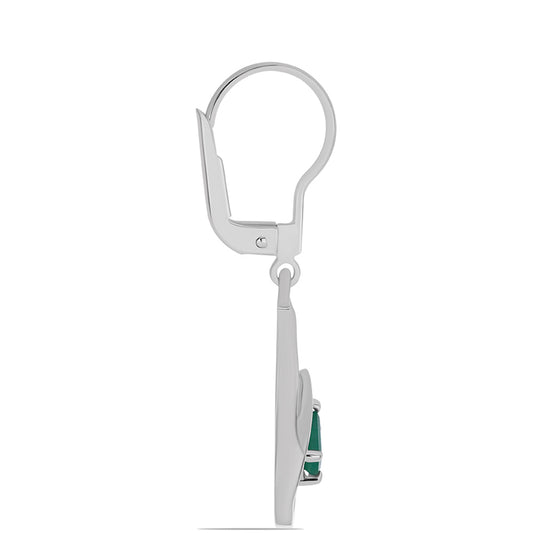 Pendientes de Plata con Esmeralda de Brasil