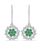 Pendientes de Plata con Esmeralda de Brasil y Topacio Blanco