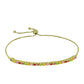 Pulsera de Plata Bañada en Oro con Zafiro Arco Iris Rosebery