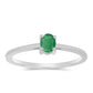 Anillo de Plata con Esmeralda de Brasil