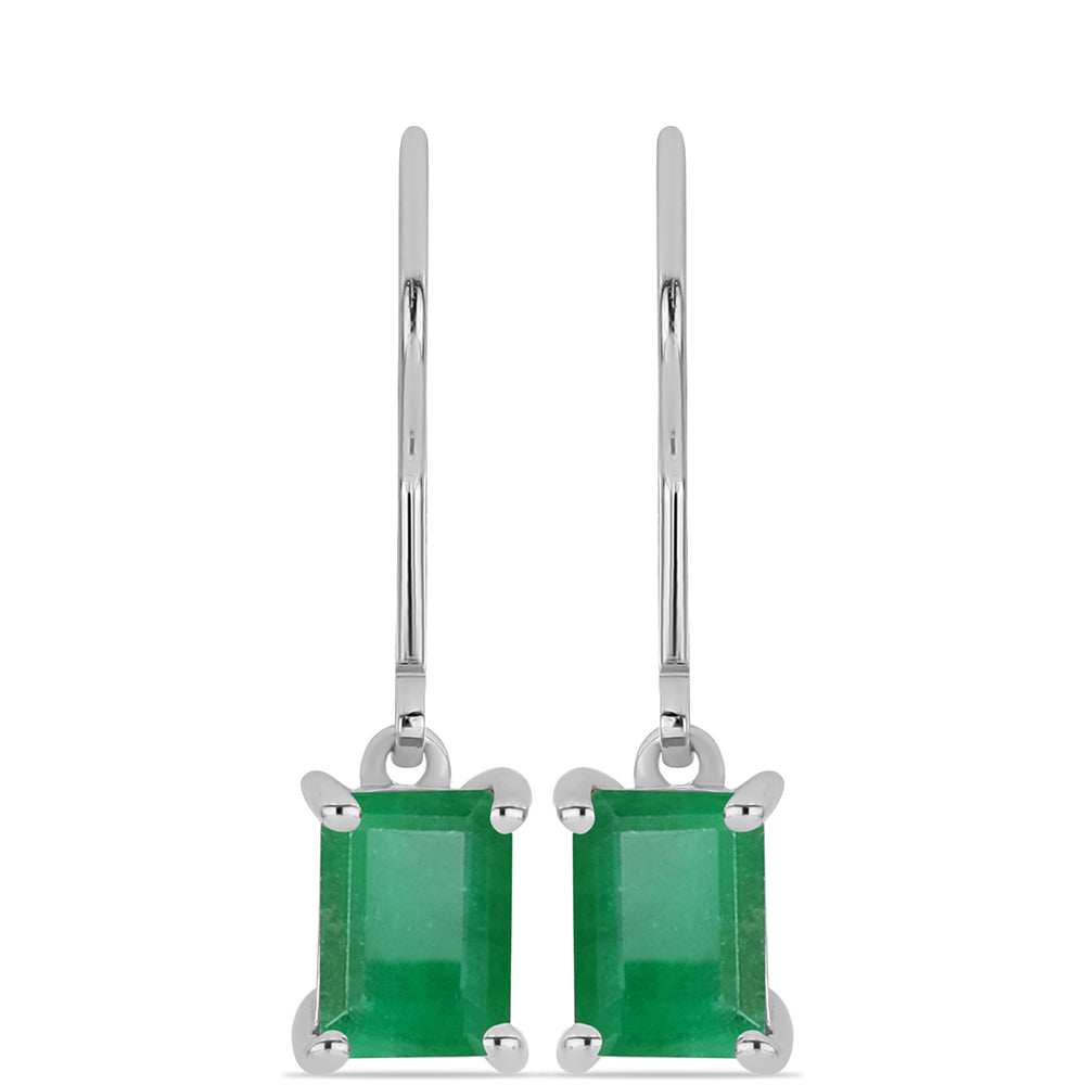 Pendientes de Plata con Esmeralda de Brasil 1 