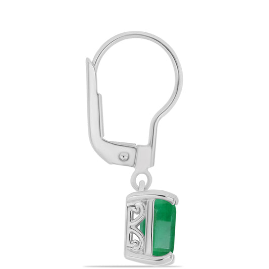Pendientes de Plata con Esmeralda de Brasil