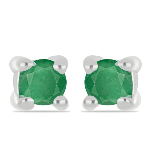 Conjunto de Plata con Esmeralda de Brasil ( Pendientes +Anillo +Colgante )