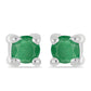 Conjunto de Plata con Esmeralda de Brasil ( Pendientes +Anillo +Colgante )