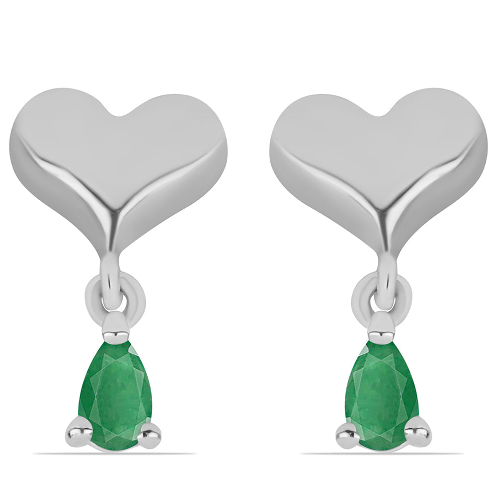 Pendientes de Plata con Esmeralda de Brasil 1 