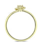 Conjunto de Plata Bañada en Oro con Diamante Rojo ( Pendientes +Anillo +Colgante )