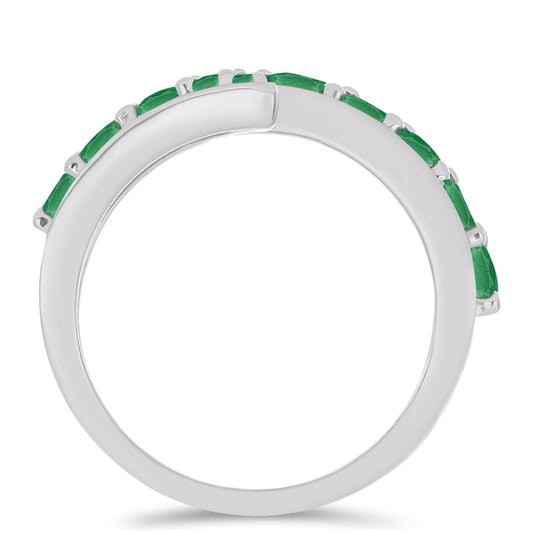 Anillo de Plata con Esmeralda de Brasil