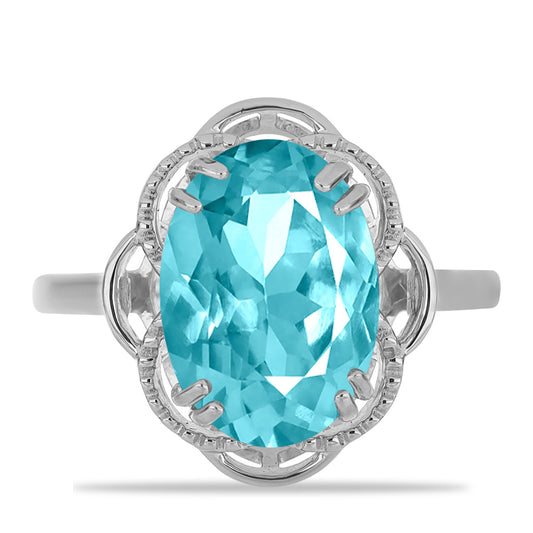 Anillo de Plata con Cuarzo Paraiba