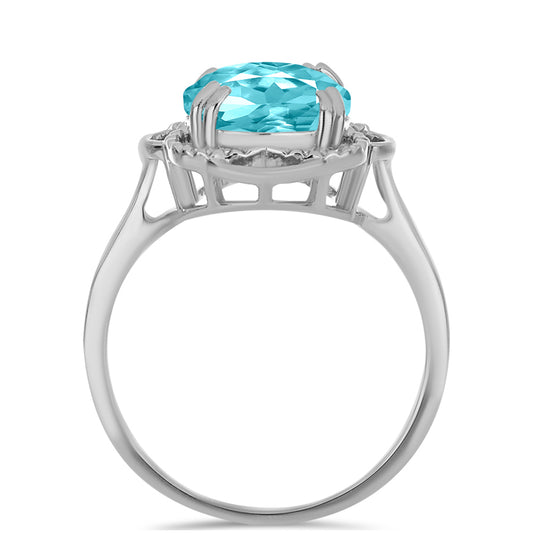 Anillo de Plata con Cuarzo Paraiba