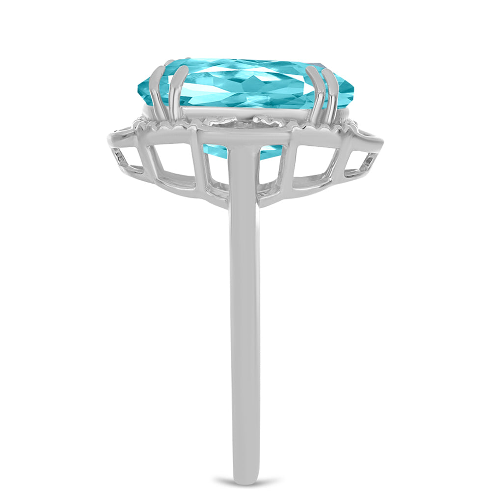 Anillo de Plata con Cuarzo Paraiba