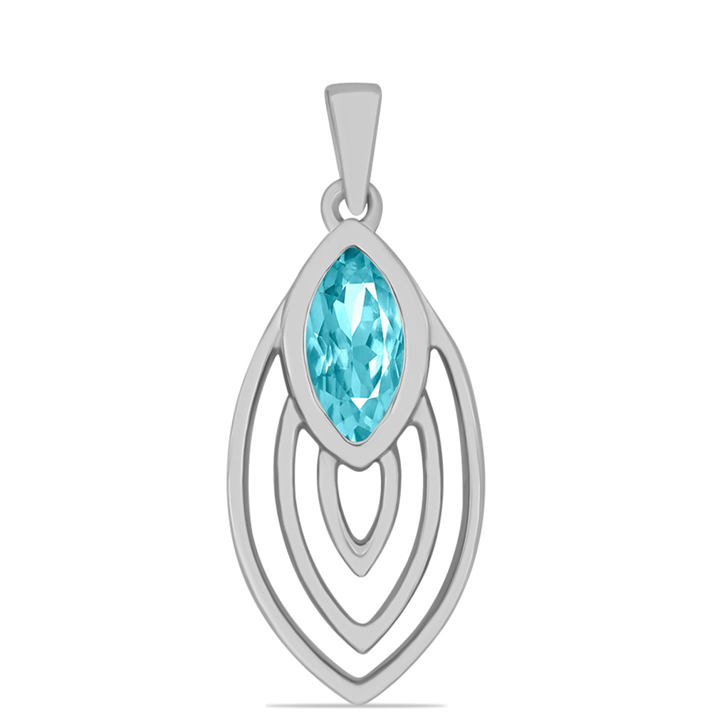 Colgante de Plata con Cuarzo Paraiba 1 