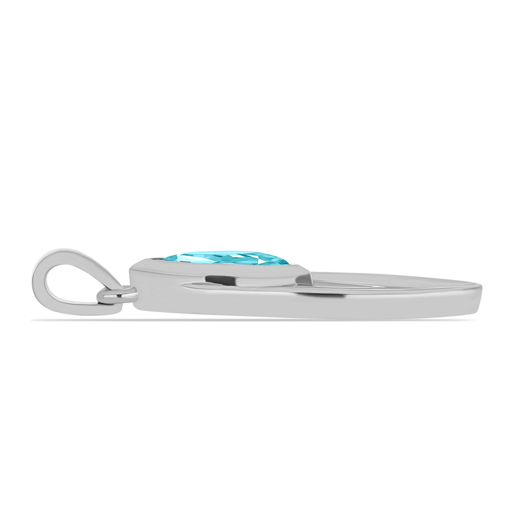 Colgante de Plata con Cuarzo Paraiba 2 