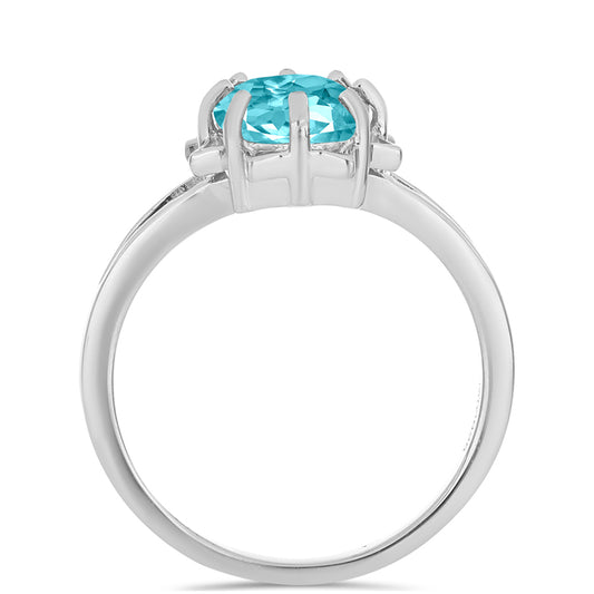 Anillo de Plata con Cuarzo Paraiba