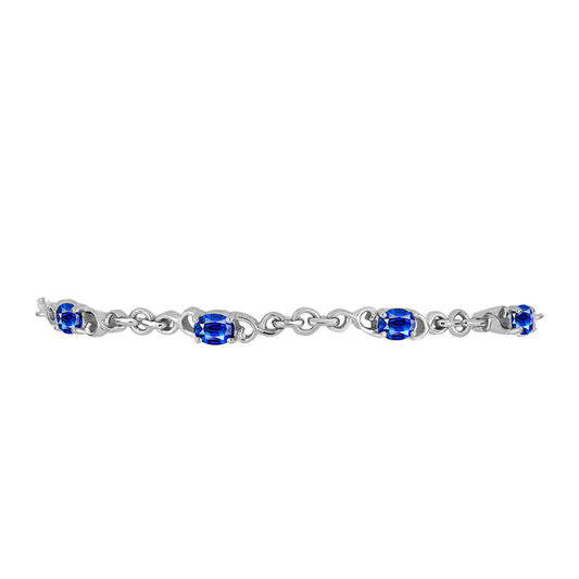 Pulsera de Plata con Zafiro Azul Australiano