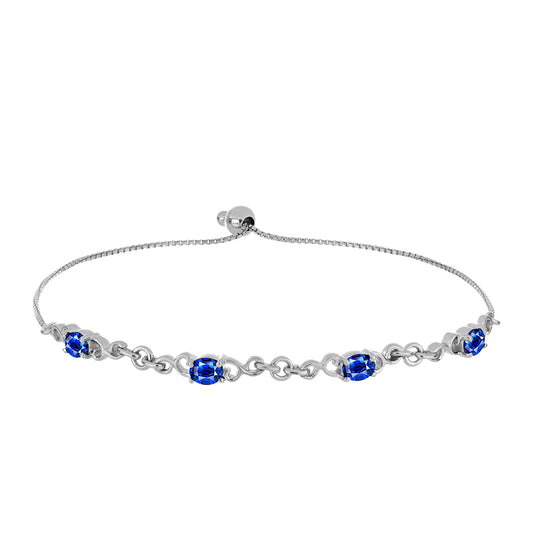 Pulsera de Plata con Zafiro Azul Australiano