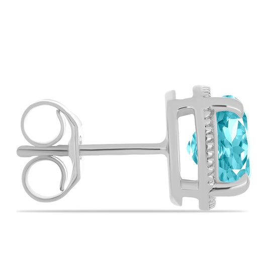 Pendientes de Plata con Cuarzo Paraiba