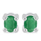 Conjunto de Plata con Rubí de Madagascar y Esmeralda de Brasil ( Pendientes )