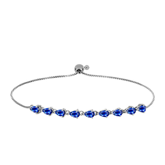 Pulsera de Plata con Zafiro Azul Australiano