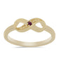 Anillo de Plata Bañada en Oro con Diamante Púrpura