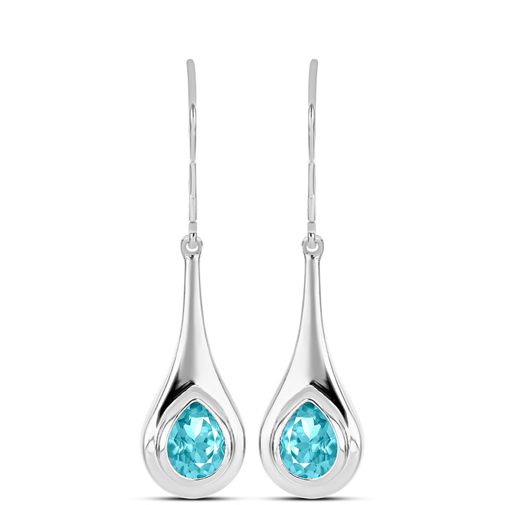 Pendientes de Plata con Cuarzo Paraiba 1 