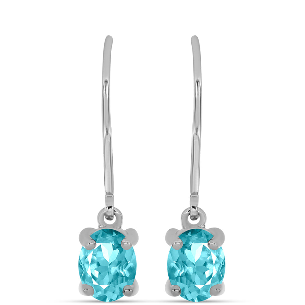 Pendientes de Plata con Cuarzo Paraiba 1 