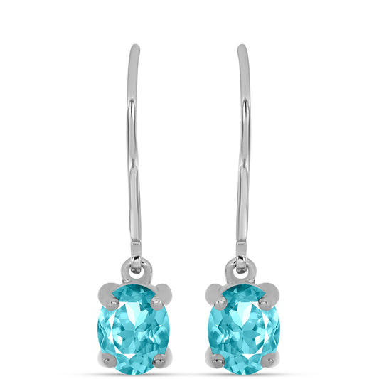 Pendientes de Plata con Cuarzo Paraiba