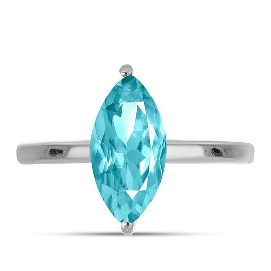 Anillo de Plata con Cuarzo Paraiba