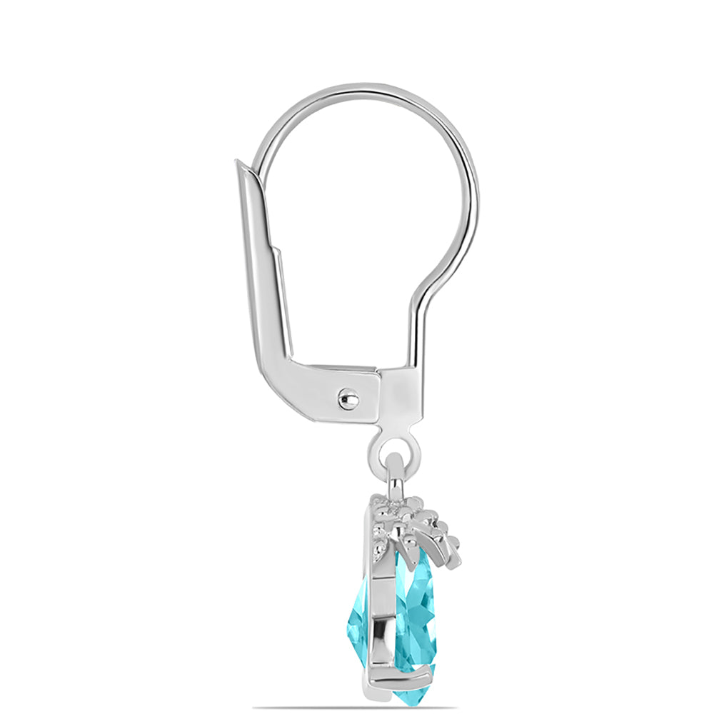 Pendientes de Plata con Cuarzo Paraiba 2 