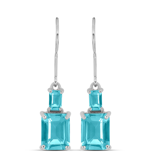Pendientes de Plata con Cuarzo Paraiba