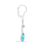 Pendientes de Plata con Cuarzo Paraiba y Topacio Blanco
