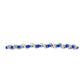 Pulsera de Plata con Zafiro Azul Australiano y Topacio Blanco
