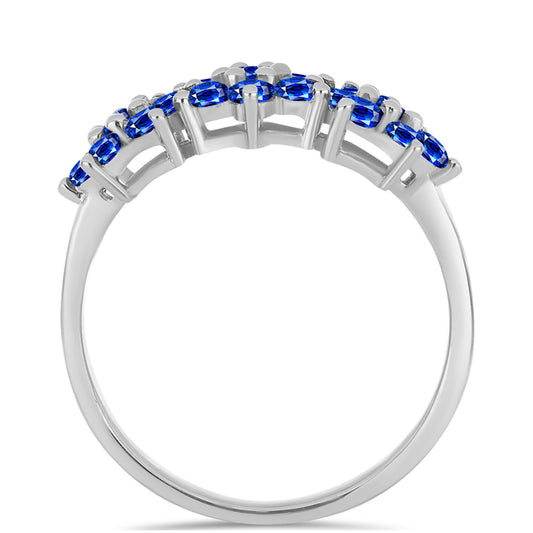 Anillo de Plata con Zafiro Azul Australiano