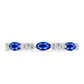 Anillo de Plata con Zafiro Azul Australiano y Topacio Blanco