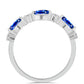 Anillo de Plata con Zafiro Azul Australiano y Topacio Blanco