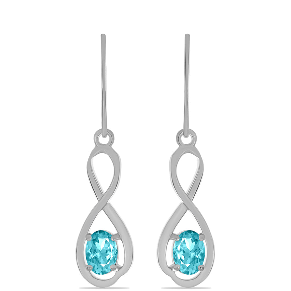 Pendientes de Plata con Cuarzo Paraiba 1 