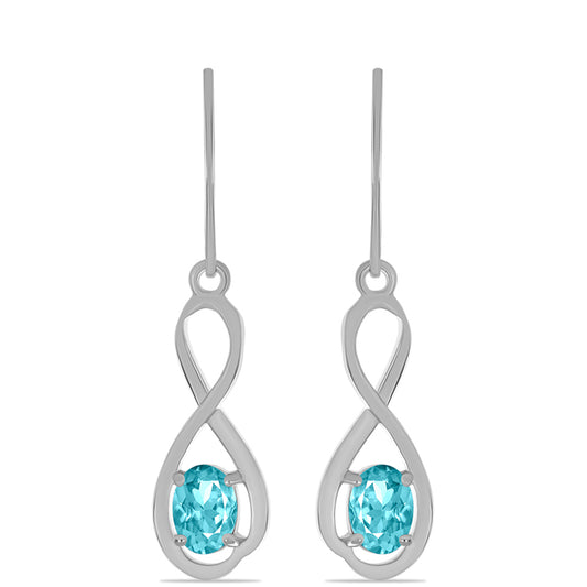 Pendientes de Plata con Cuarzo Paraiba