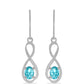 Pendientes de Plata con Cuarzo Paraiba