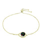 Pulsera de Plata Bañada en Oro con Ópalo negro medianoche Lega Dembi de Ëtiopía