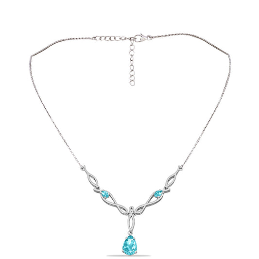 Collar de Plata con Cuarzo Paraiba