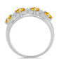 Anillo de Plata con Citrino de los Montes Urales y Topacio Blanco