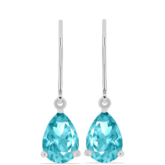 Pendientes de Plata con Cuarzo Paraiba