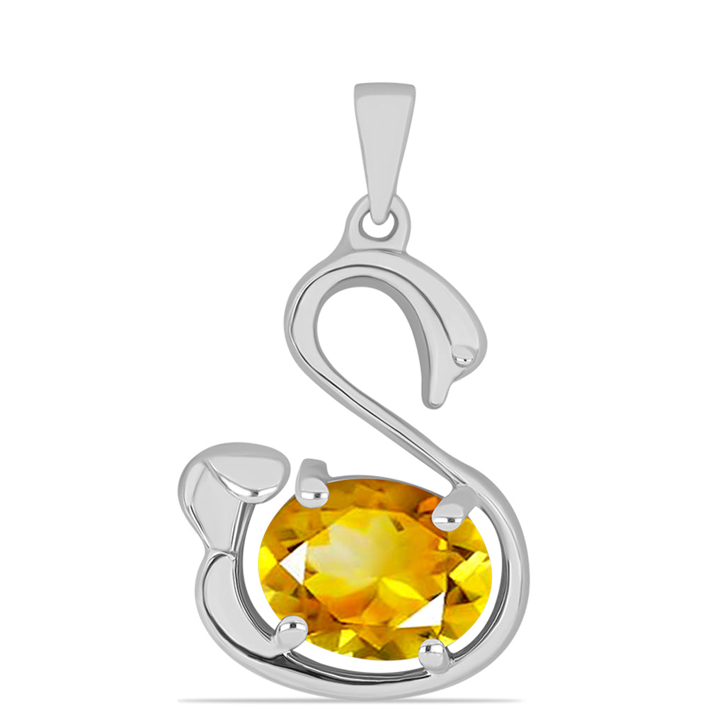 Colgante de Plata con Citrino de los Montes Urales 1 