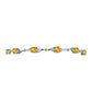 Pulsera de Plata con Citrino de los Montes Urales y Topacio Blanco
